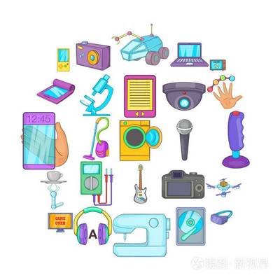 电子设备卡通图标集的设计之旅